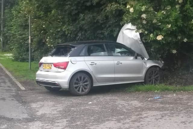 A woman in her early 30s has been taken to hospital with serious injuries after crashing into a tree in The Common, Adlington (June 24)